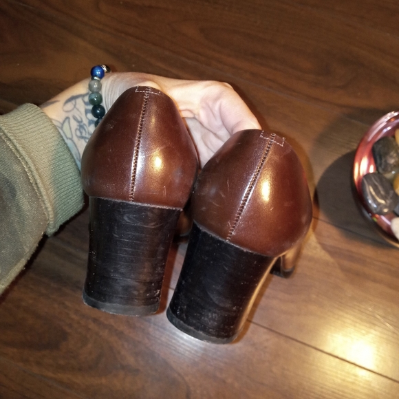 Renzo Fontanelli vintage leather shoes elegant Italy heels - Picture 5 of 9